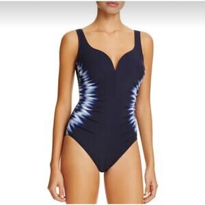Miraclesuit Blue Sound Wave Temptress Tie Dye One Piece Swimsuit 8
